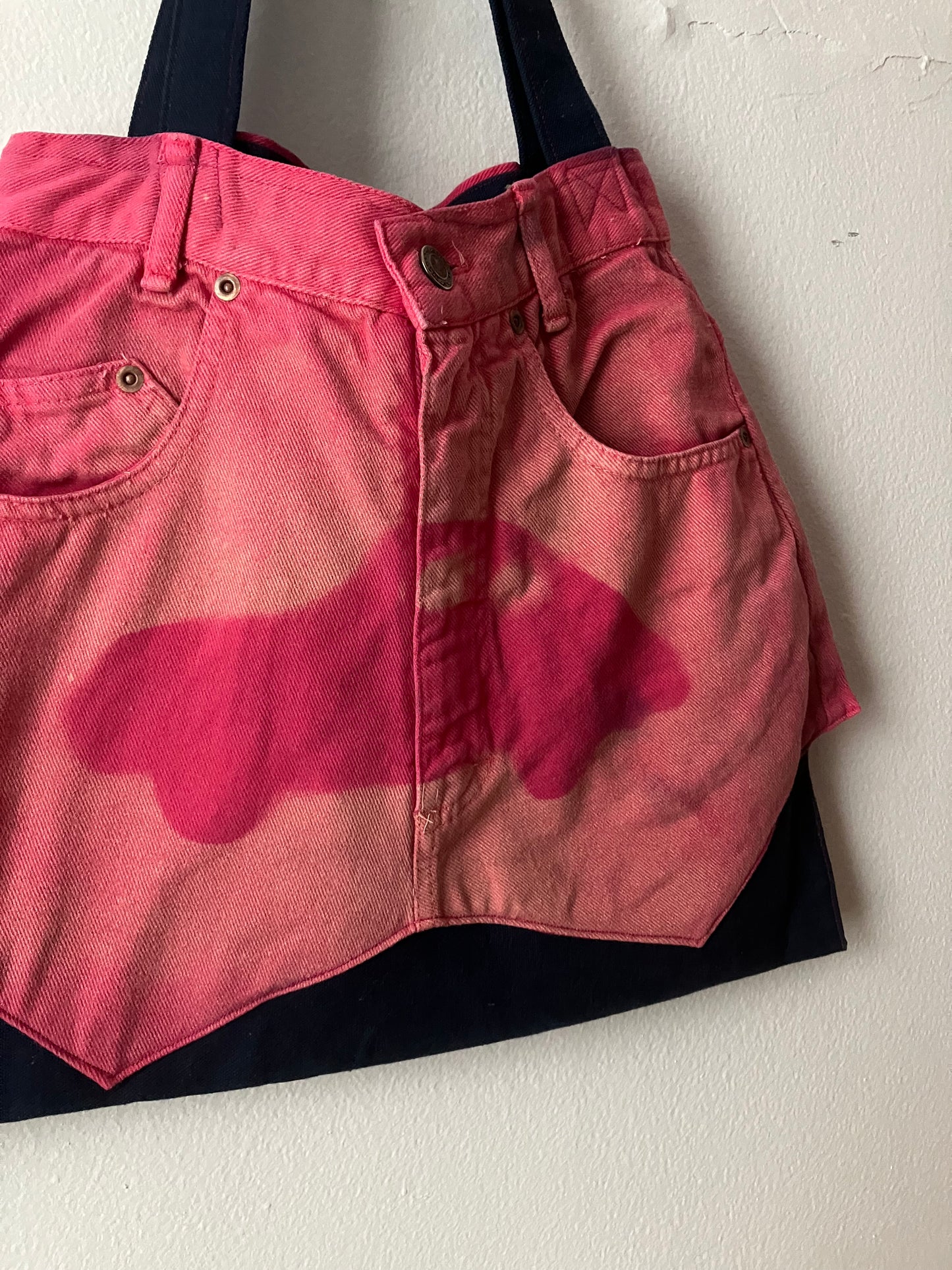pink shorts tote