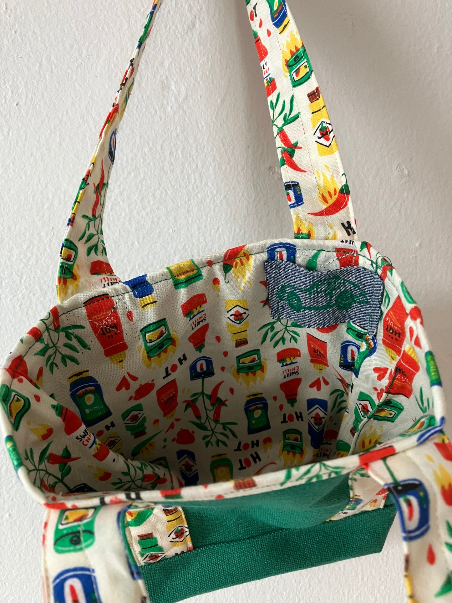 green sauce mini tote