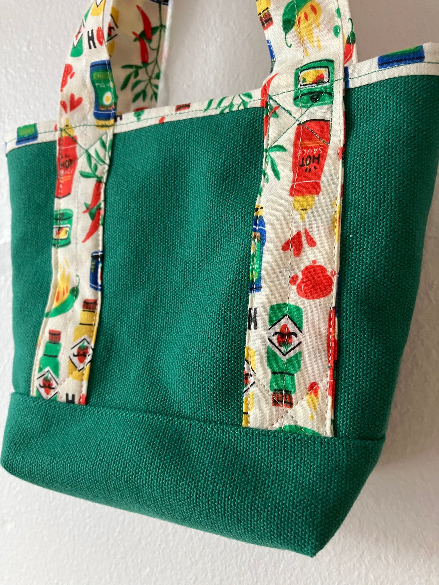 green sauce mini tote