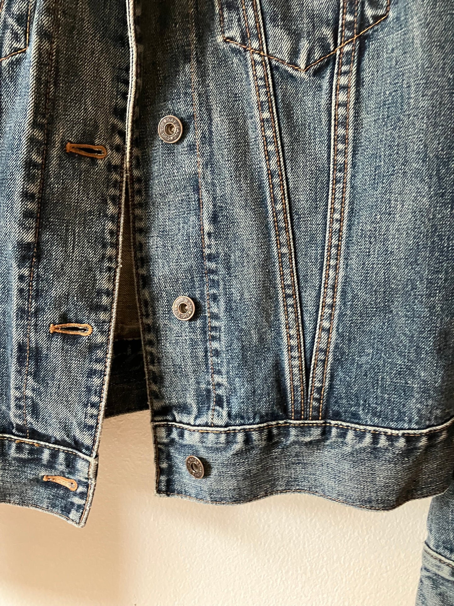 floral back denim jacket