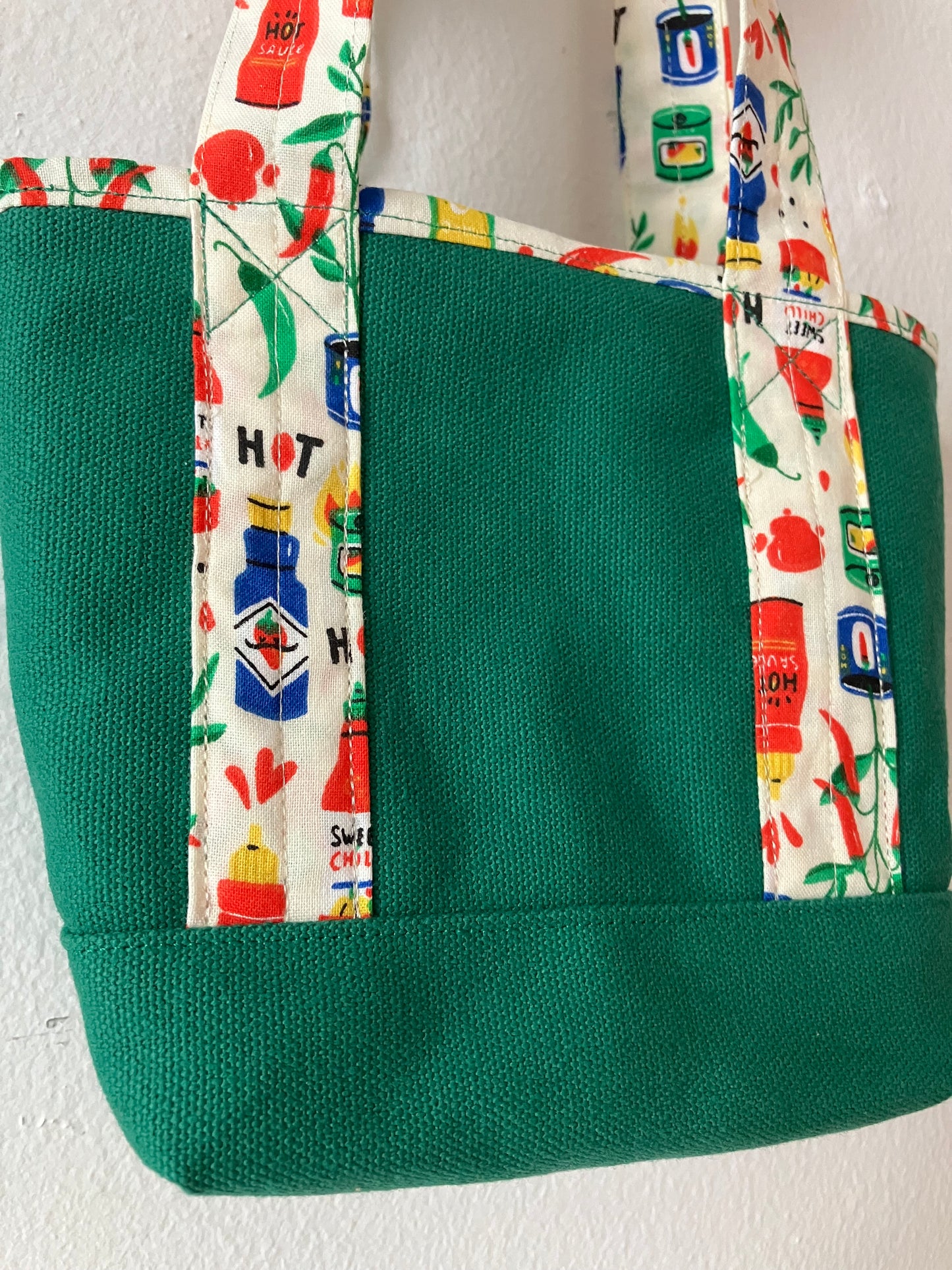 green sauce mini tote