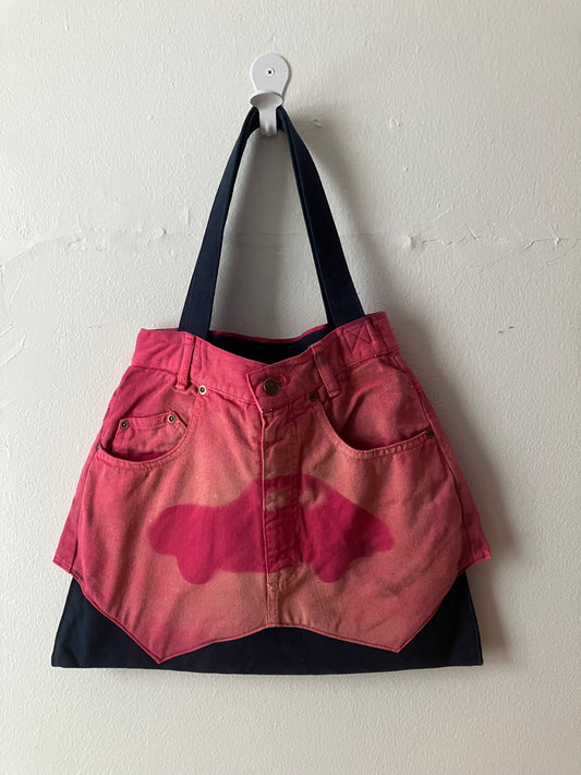 pink shorts tote