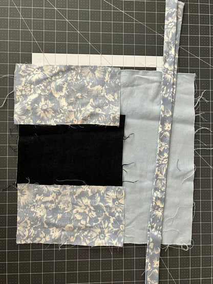 mini tote / light blue floral