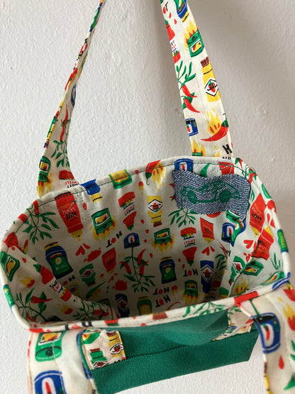 green sauce mini tote