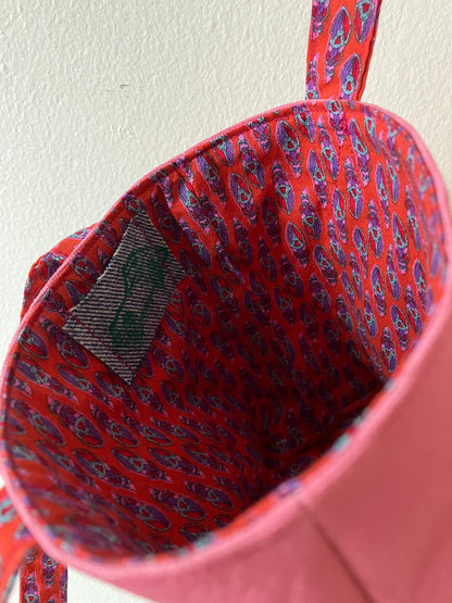 pink or blue beetle mini totes