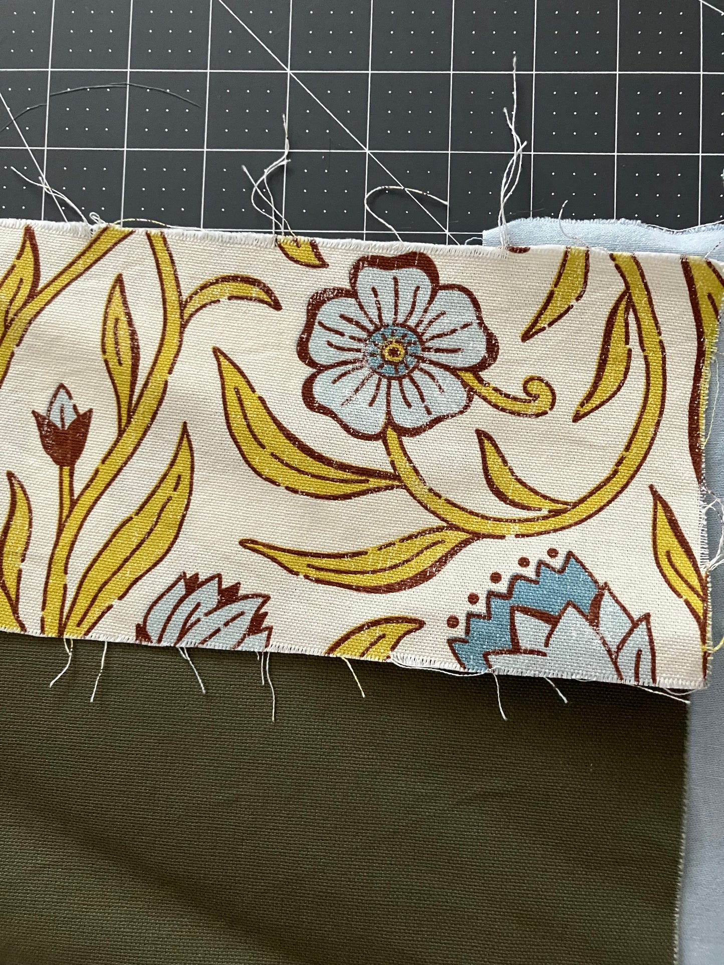 mini tote / green floral