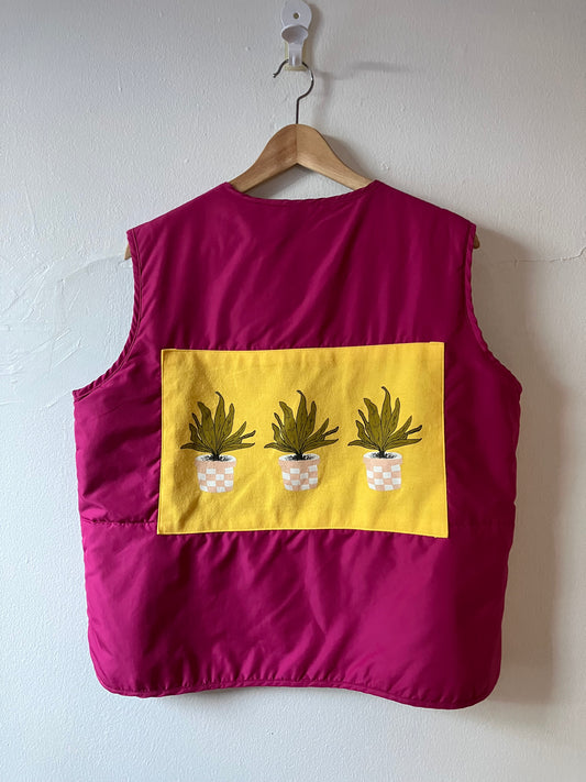 plant zip vest