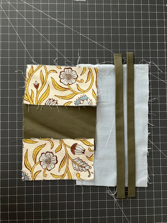 mini tote / green floral