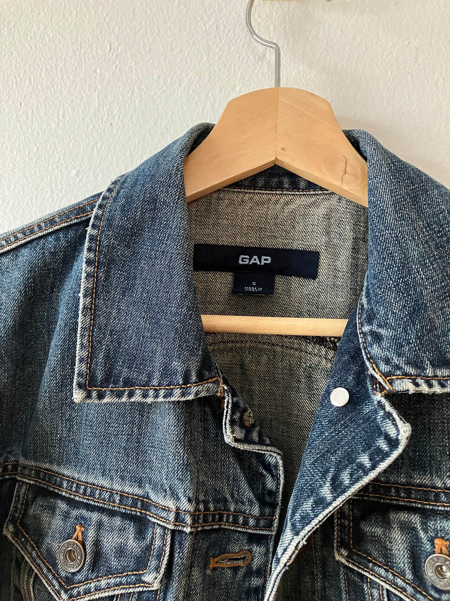 floral back denim jacket