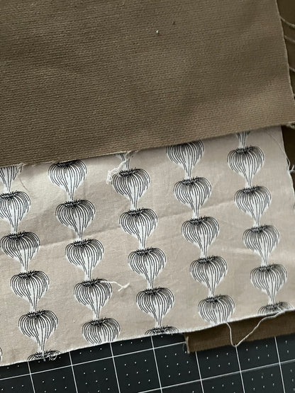 mini tote / garlic & brown